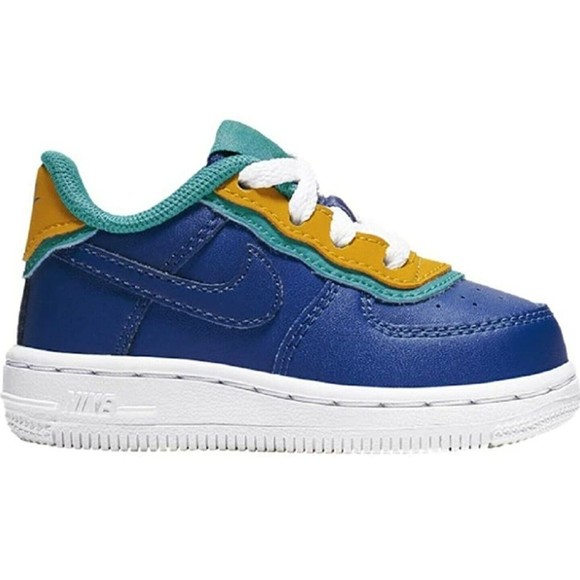 Pre-Owned-Kids 10c Nike Double-Layered Air Force 1 Low Indigo Force Sneakers